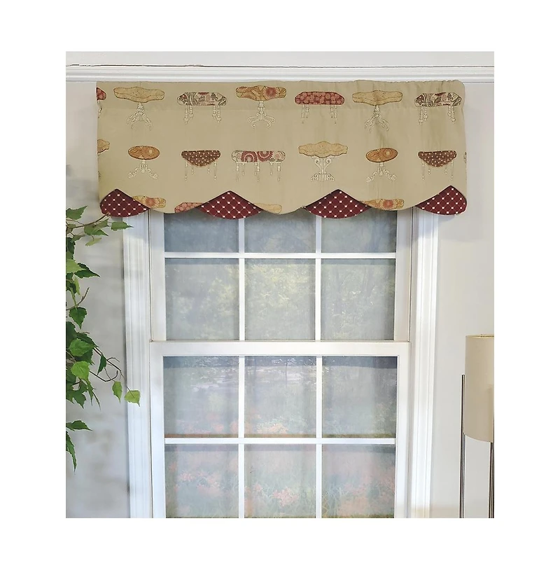 Rlf Home Ottoman Petticoat 3" Rod Pocket Lining Luxurious and Elegant Window Treatment Valance