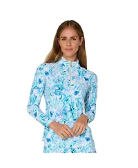 G Lifestyle Clothing Women's Long Sleeve Mock Neck Top