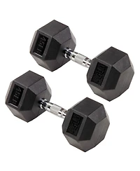 Signature Fitness Hex Dumbbells Strength Training Workout Equipment Set, 45 lbs