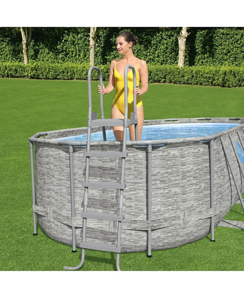 Bestway Flowclear 52 Inch Heavy Duty Metal A Frame Above Ground Pool Ladder