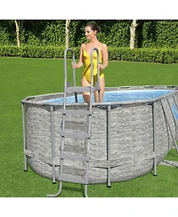 Bestway Flowclear 52 Inch Heavy Duty Metal A Frame Above Ground Pool Ladder