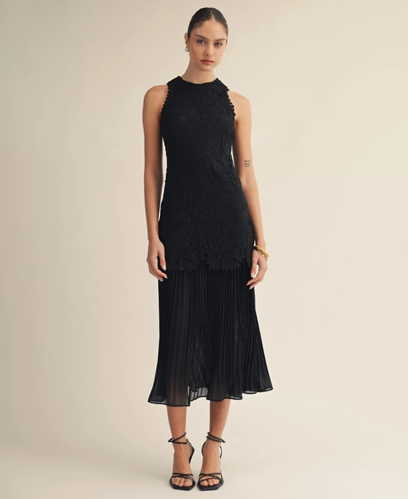 Arose Studio, Inc Women's Seraphine Crewneck Sleeveless Midi Dress