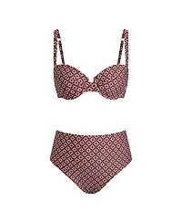 Cupshe Women's Underwire Sweetheart High Waisted Bikini Set