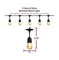 Monster Cable 24 ft Sound Reactive Smart Multi-Color Outdoor String Light