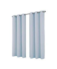 Rt Designer Collection Cosmo Shimmer Jacquard 2 Pack Grommet Curtain Panel Pair 36" x 84" Silver