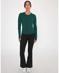 Rebody Active Women's Raya Mid Length Compression Nylon Long Sleeve Top