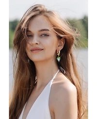 Esmee Glaze Heart Dangle Earrings