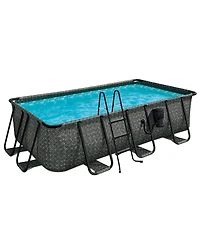 Funsicle 13' x 7' x 39" Oasis Rectangle Outdoor Above Ground Swimming Pool, Gray