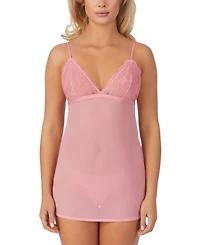 On Gossamer Women's Luxe Lace Chemise String Thong Set