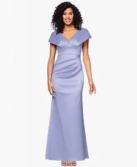 Betsy & Adam Petite V-Neck Long Sheath Dress