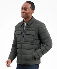 Michael Kors Men's Quilted Shirt Jacket