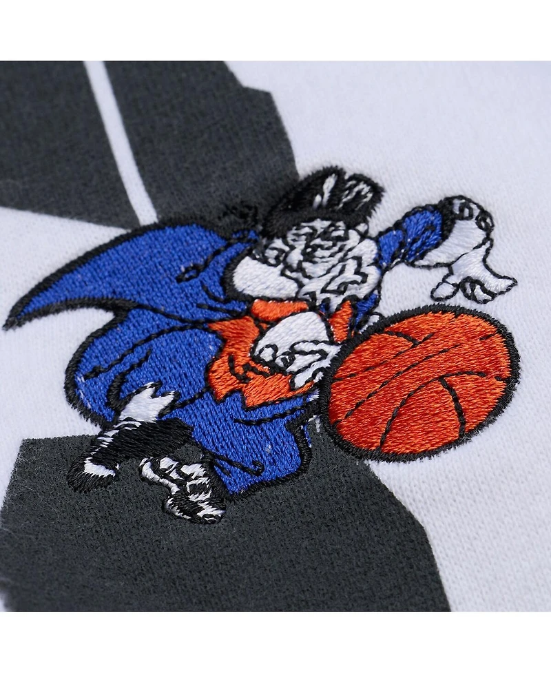 Women's White New York Knicks Lightweight Block Letter Sweatshirt