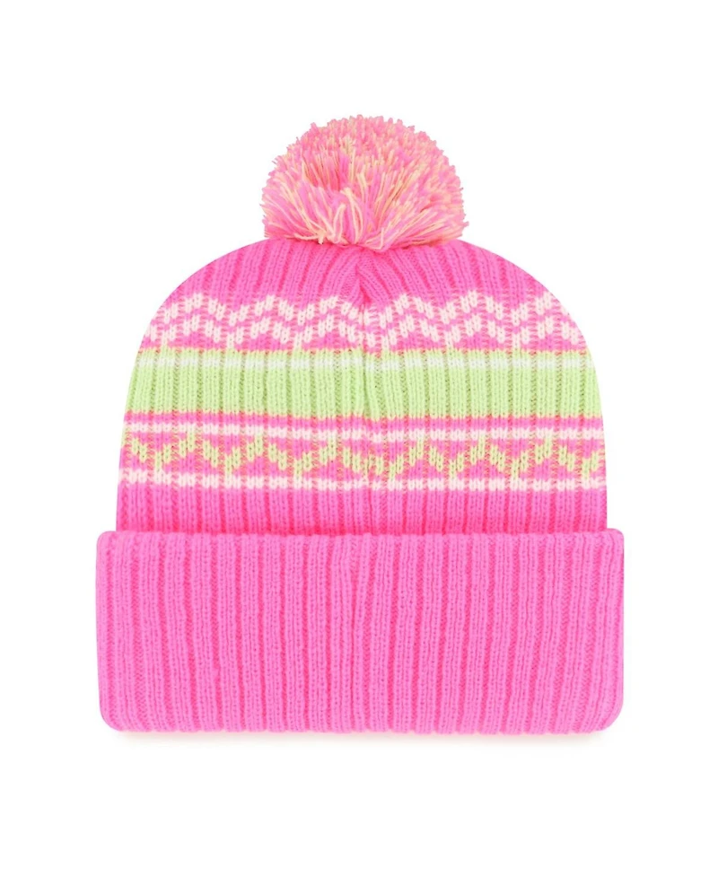 Girls Youth Pink Minnesota Vikings Polar Vortex Cuffed Knit Hat with Pom
