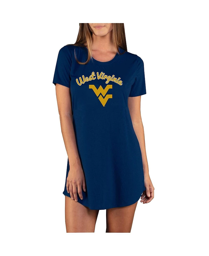 Women's Navy West Virginia Mountaineers Marathon Nightshirt