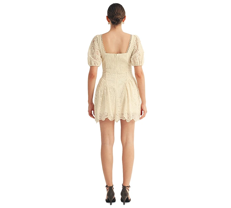 Arose Studio, Inc Women's Amaline Balloon Sleeve Sweetheart Neck Mini Dress