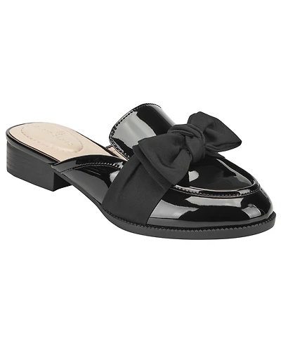 Bandolino Women's Leilani Bow Slip-On Tailored Mule Loafers