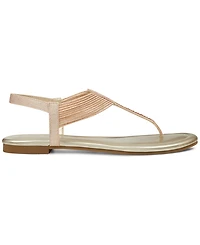 Bandolino Women's Kayte Embellished T Strap Flat Sandals