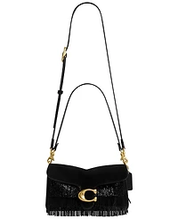 Coach Crystal Beaded Fringe Tabby Leather Shoulder Bag