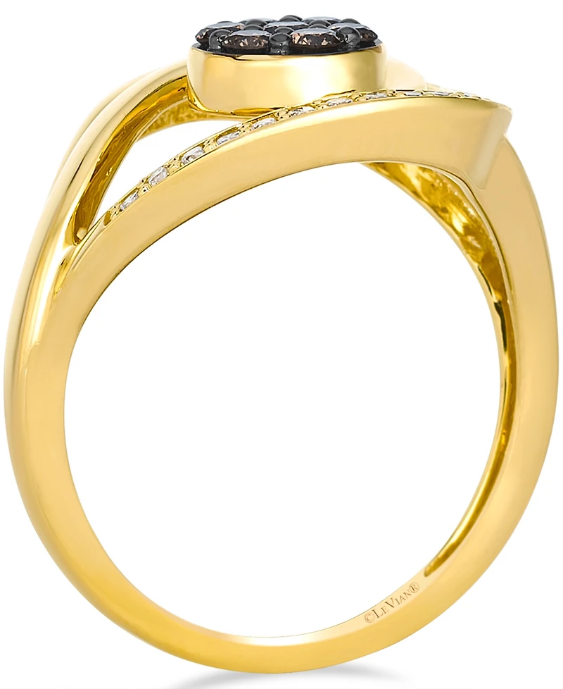 Le Vian Nude Diamond (0.11 ct. t.w.) and Chocolate Diamond (0.23 ct. t.w.) Ring in 14k Honey Gold