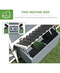 PawHut 156" Extra Large Chicken Coop with 2 Nesting Box & Run Cage