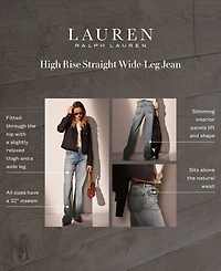 Lauren Ralph Women's High-Rise Wide-Leg Jeans