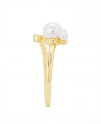 Disney Mickey Mouse Cultivated Pearl and Cubic Zirconia Ring