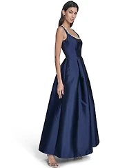 Eliza J Petite Sleeveless Scoop Neck Ball Gown