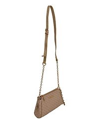 Bebe Women's Adela Monogram Baguette Crossbody Bag