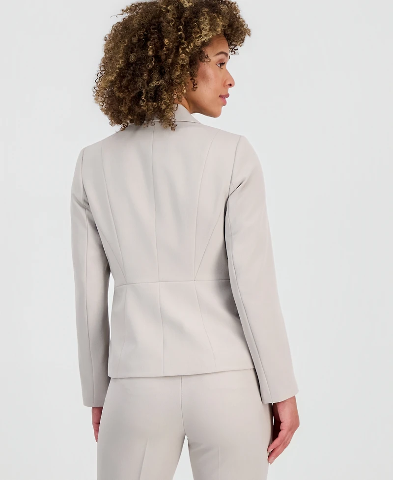 Kasper Petite Single-Button Tailored Blazer