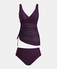 Cupshe Women's Surplice V Neck Drawsrting Tankini Sets