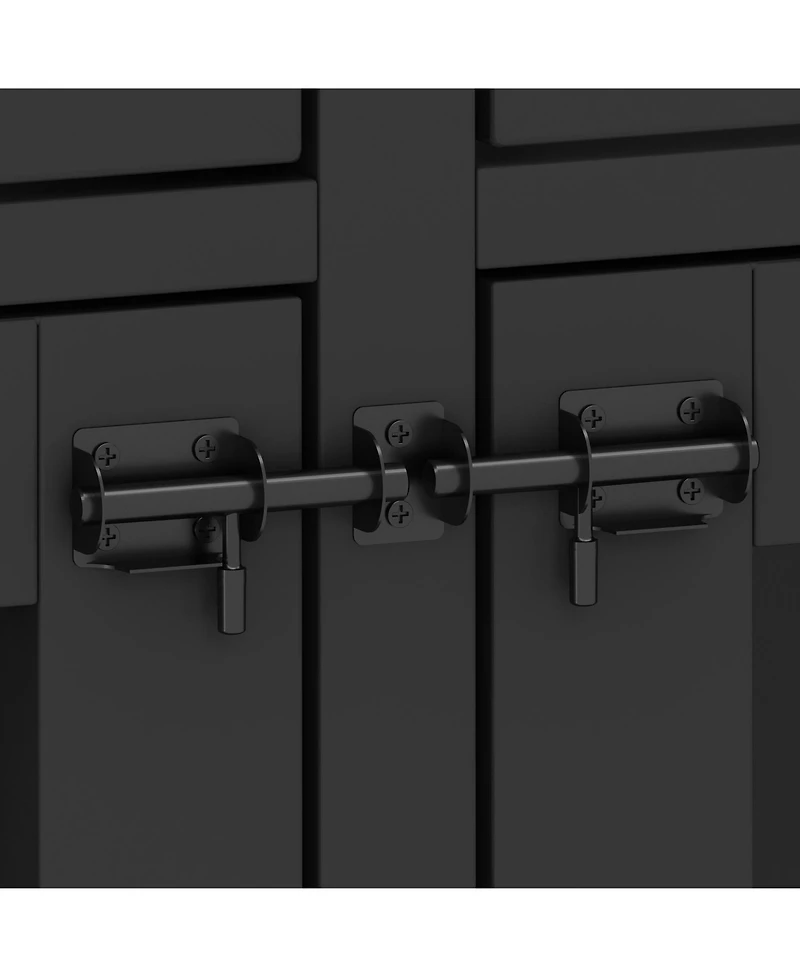 Homsee Dog Crate, Large Wooden Dog House with 2 Drawers, Dog Cage for Large Medium Dogs