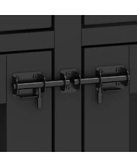 Homsee Dog Crate, Large Wooden Dog House with 2 Drawers, Dog Cage for Large Medium Dogs