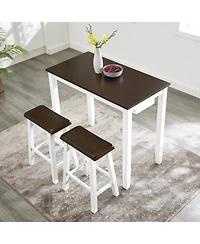 Casainc Industrial 3-Piece Bar Table Set with Chairs