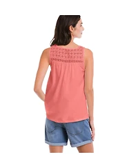 ellos Women's Plus Crochet Lace Tank