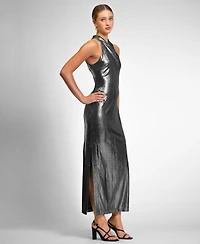 Rachel Roy Women's Harlard Twist Neck Metallic Maxi Dress
