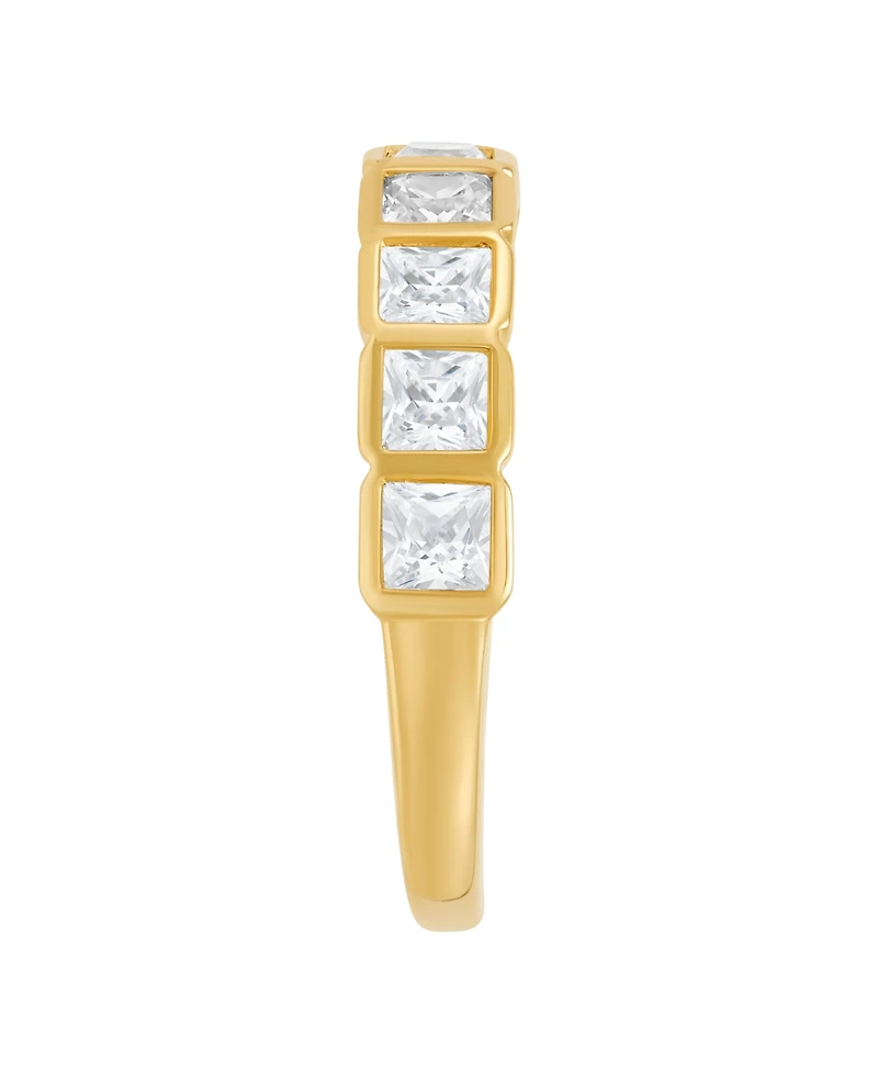 Macy's White Sapphire Band Ring (1-5/8 ct. t.w.) in 14k Yellow Gold-Plated Sterling Silver