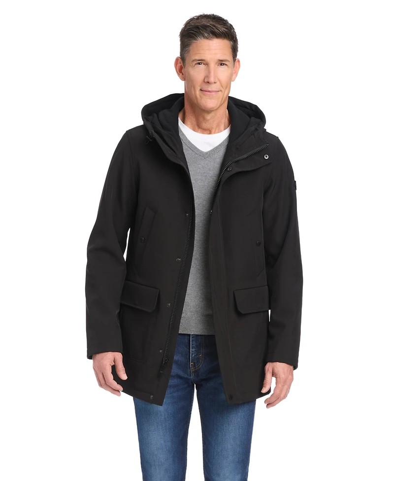 Vince Camuto Men's Hooded Softshell Anorak Jacket