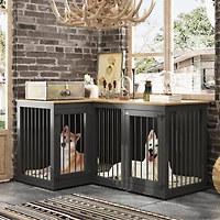 Dog Kennel Corner Dog Crate with Dividers Perfect for Limited Room