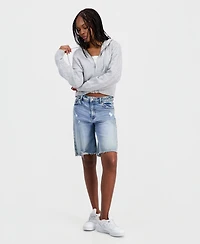 Ultra Flirt Juniors' Pointelle Sweater Hoodie