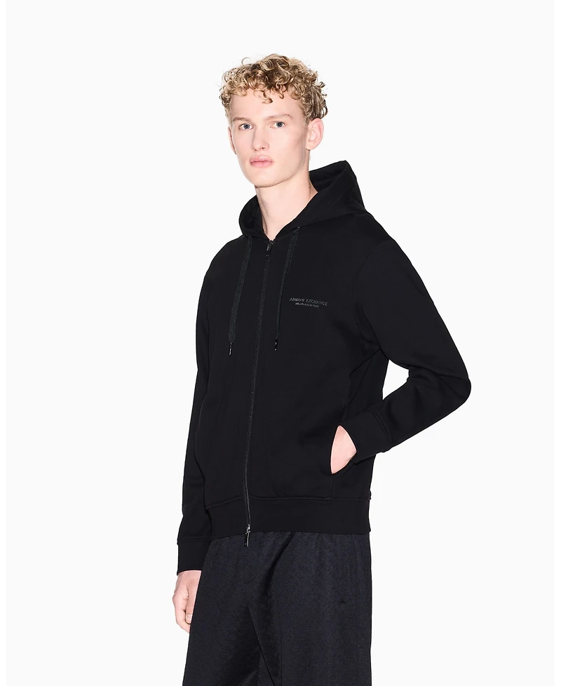 A|X Armani Exchange Men's Milan Ny Logo Full Zip Hoodie