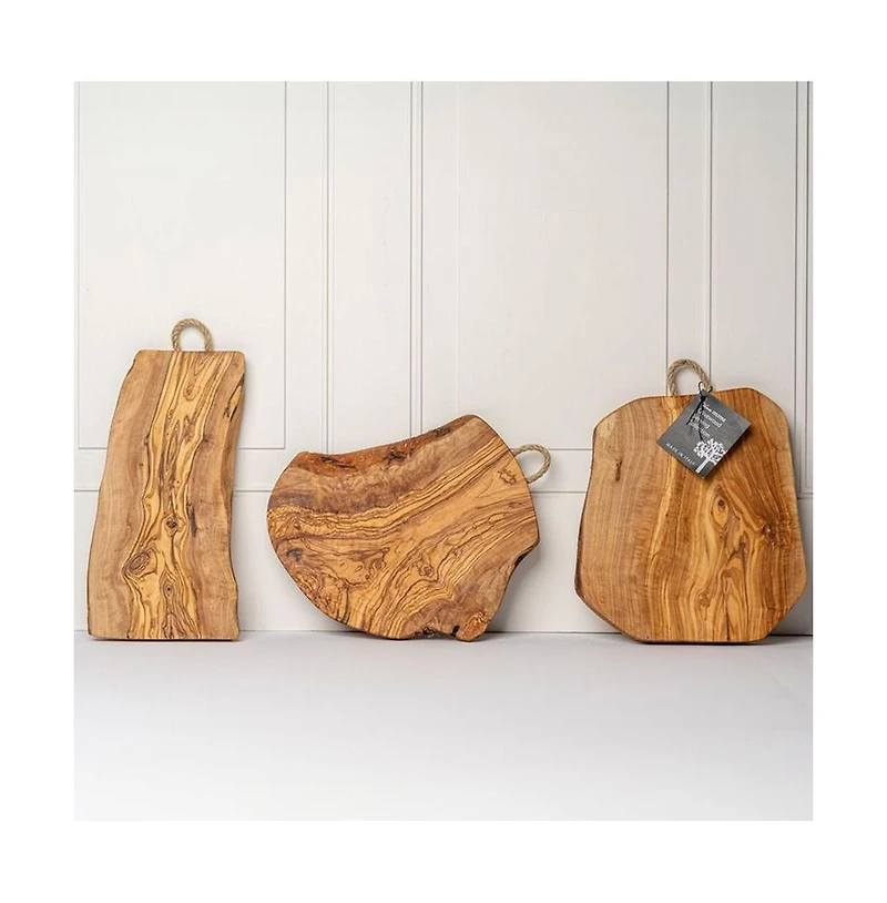 Verve Culture Olivewood Charcuterie Board with Rope Handle