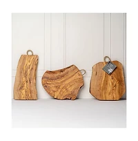 Verve Culture Olivewood Charcuterie Board with Rope Handle