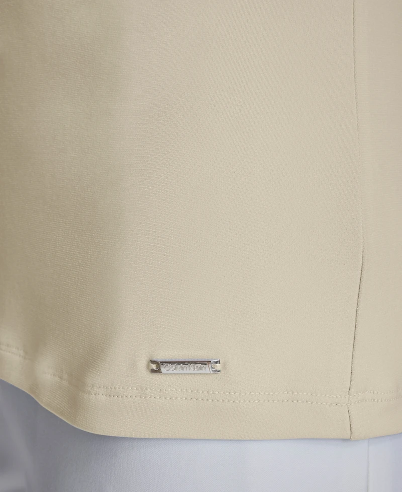 Calvin Klein Women's Solid V-Neck Blouse