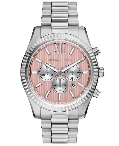 Michael Kors Men's Lexington Chronograph Stainless Steel Watch, 45mm