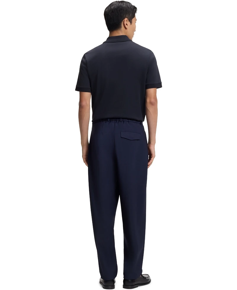 Boss by Hugo Men's Monogram Underplacket Cotton-Blend Polo Shirt