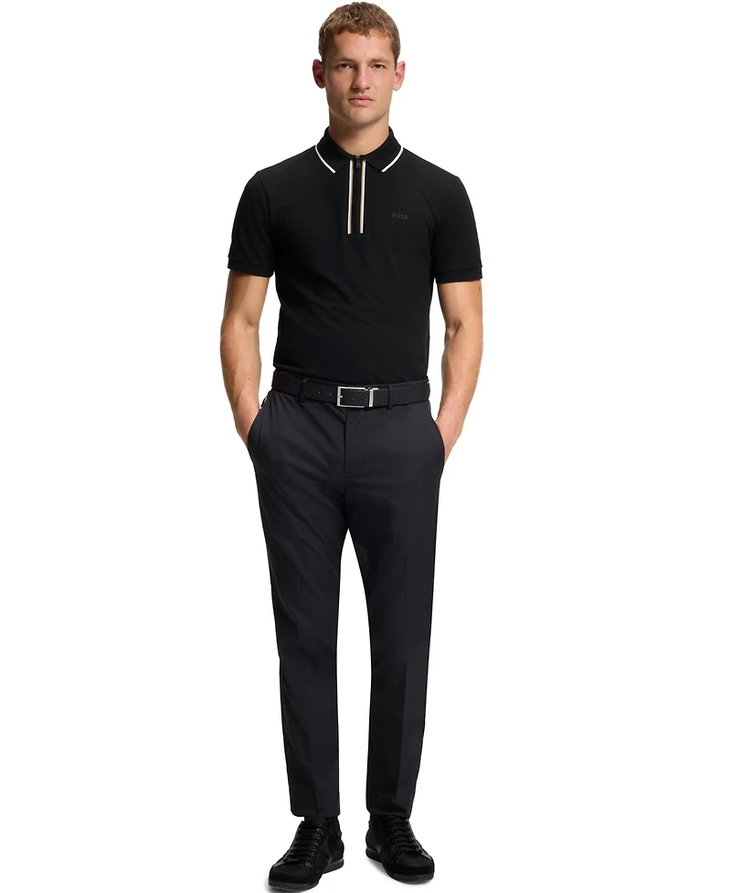 Boss by Hugo Boss Men's Moisture-Wicking Stretch Cotton Slim-Fit Polo Shirt