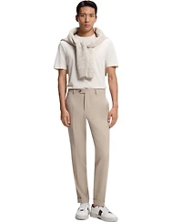 Boss by Hugo Men's Cotton-Silk Geometric Jacquard T-Shirt