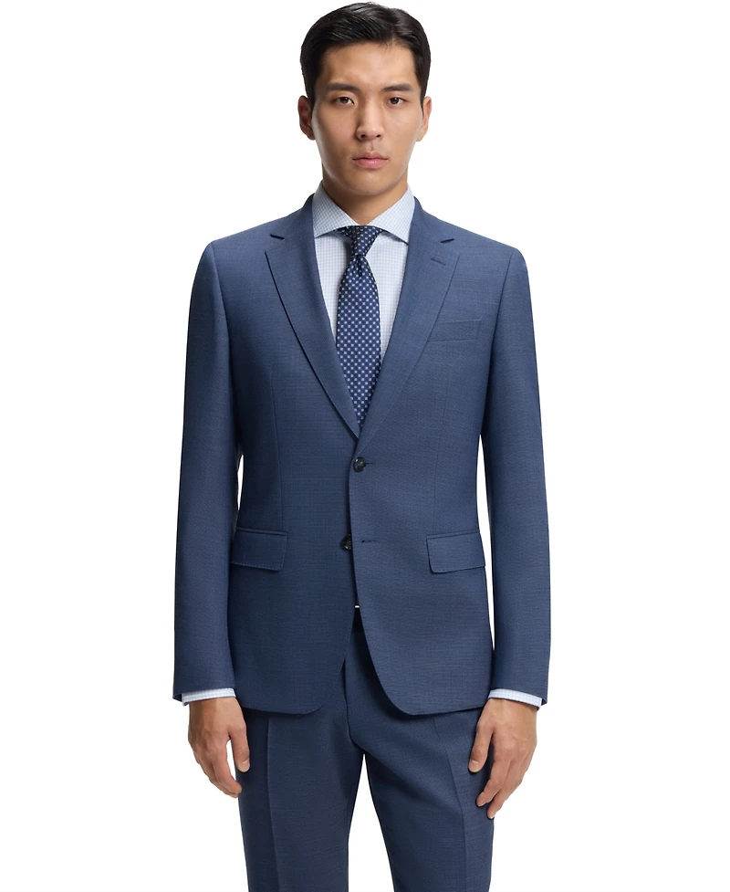 Boss by Hugo Boss Men's Micro-Patterned Stretch Cloth Two-Piece Slim-Fit Suit
