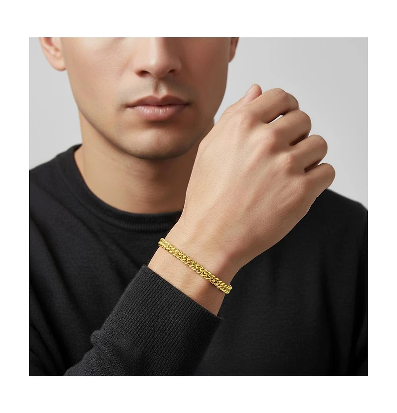 14K Gold Plated or White Mesh Link Bracelet