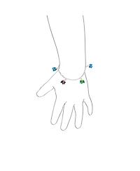 Bling Jewelry Good Luck Zoo Animal Lucky Garden Colorful 5 Multi Elephant Dangling Charm Bracelet Sterling Silver 6 Inch